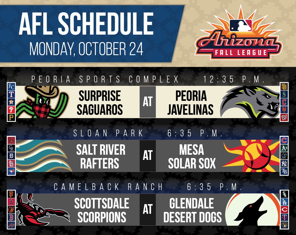 AFL Week 4 opens with one day game and two night games 💥 🎟️ TICKETS: Brushfire.com/ArizonaFallLea…