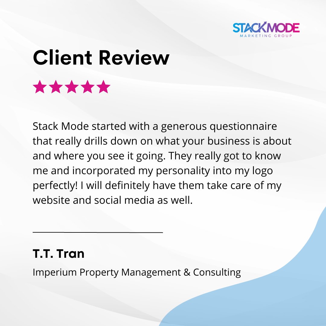 Stack_Mode's tweet photo. Hear from our past clients!
#StackMode #MarketingGroup #review #customer #customerreviews #webdesign #webdevelopment #SearchEngineOptimization #SocialMediaManagement #CustomBusinessApplications #logodesign #printmarketing #EmailSignatureDesign #customforms... https://t.co/mSLWWV6Tun