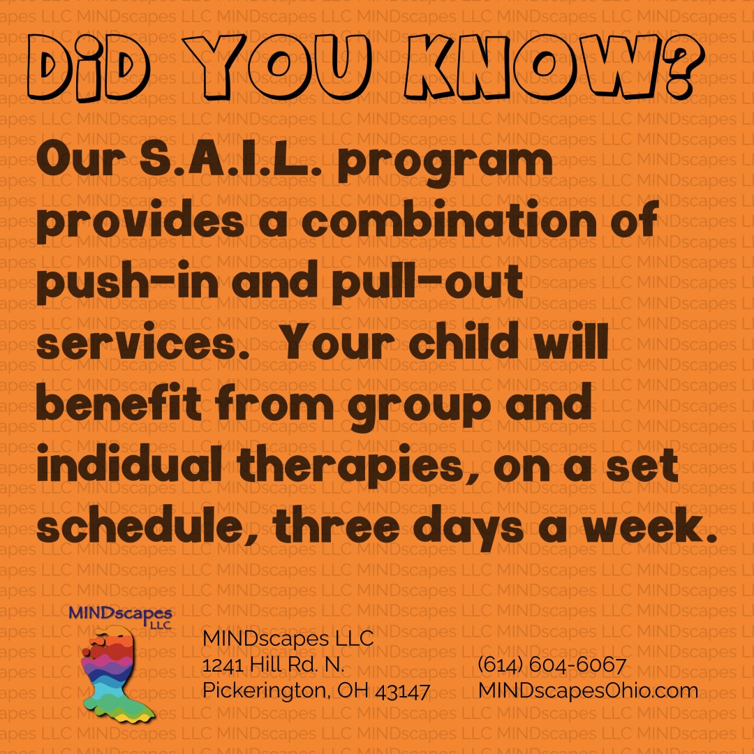 MindscapesLLC's tweet photo. 📣Our amazing staff provides the best educational therapies in central Ohio!  We are loving what's happening in our SAIL program.  

Kids are progress with their academics, social skills, and daily living skills.  We are data driven and child focused. https://t.co/9ccfhJDgwG
