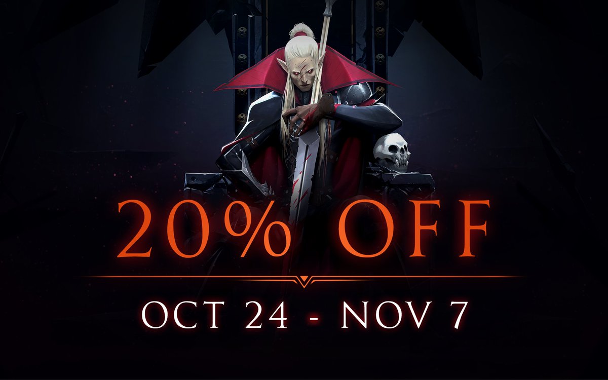 To celebrate the season of dark horror, V Rising is on sale! Rejoice, darklings! 🧛🍷

#VRising #SteamScreamFest