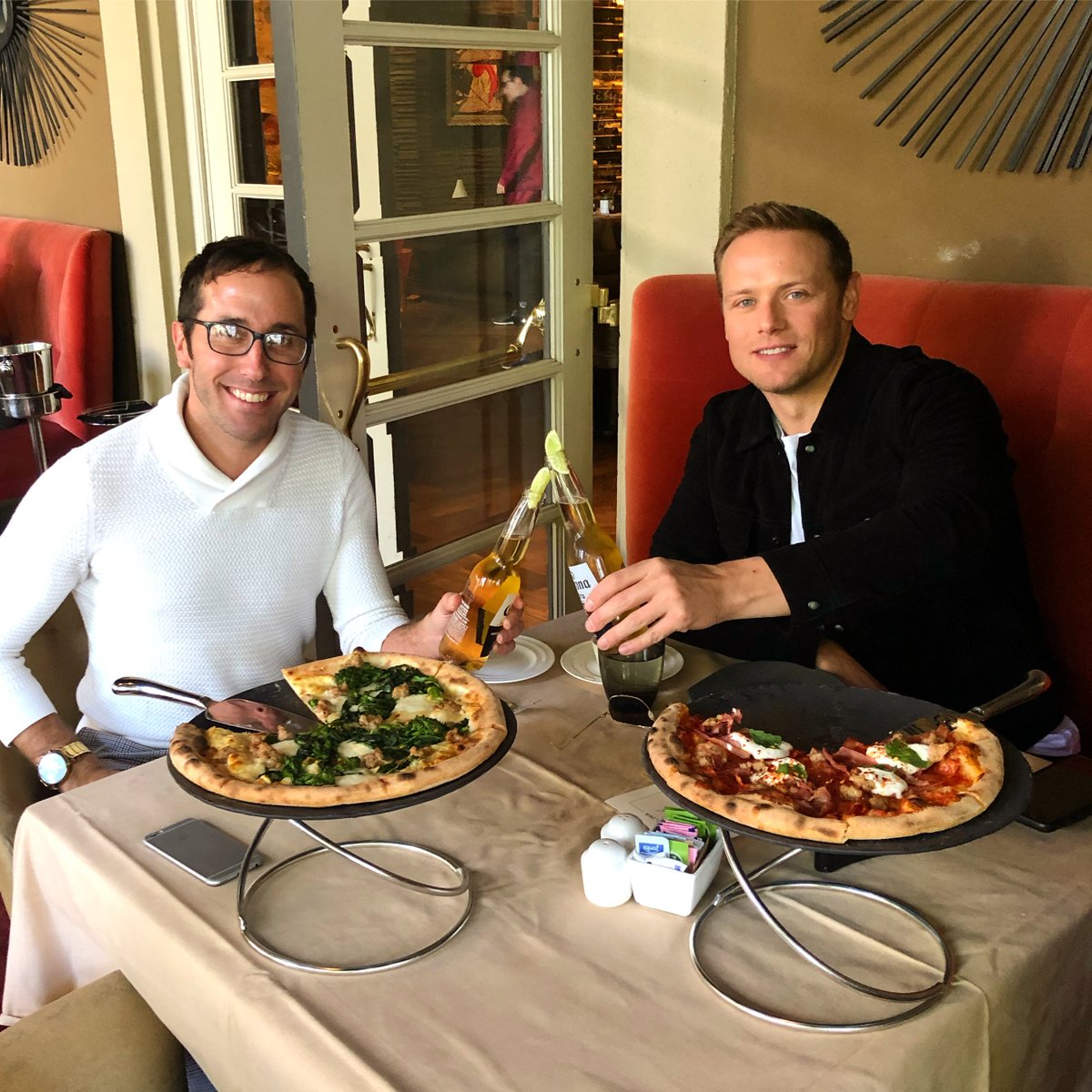 My NEW conversation with <a href="/SamHeughan/">Sam Heughan</a> will be shared TOMORROW, the same day #SamHeughan's "Waypoints" book is released to the public!

Though we did not speak in-person like we did here back in March, you will LOVE our <a href="/Forbes/">Forbes</a> chat! Stick with me to be the FIRST to read/hear it!