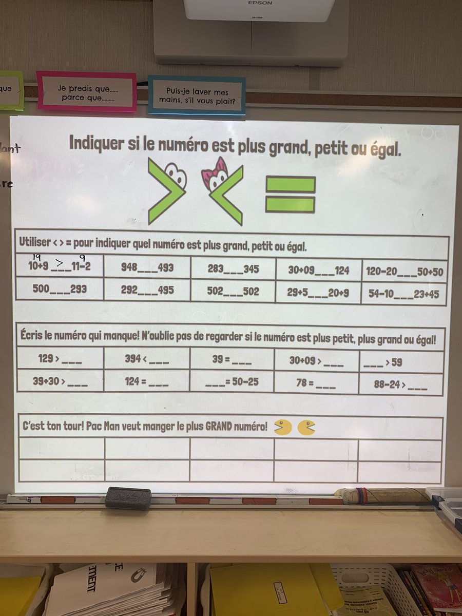 Looking at greater than, less than and equal to!
