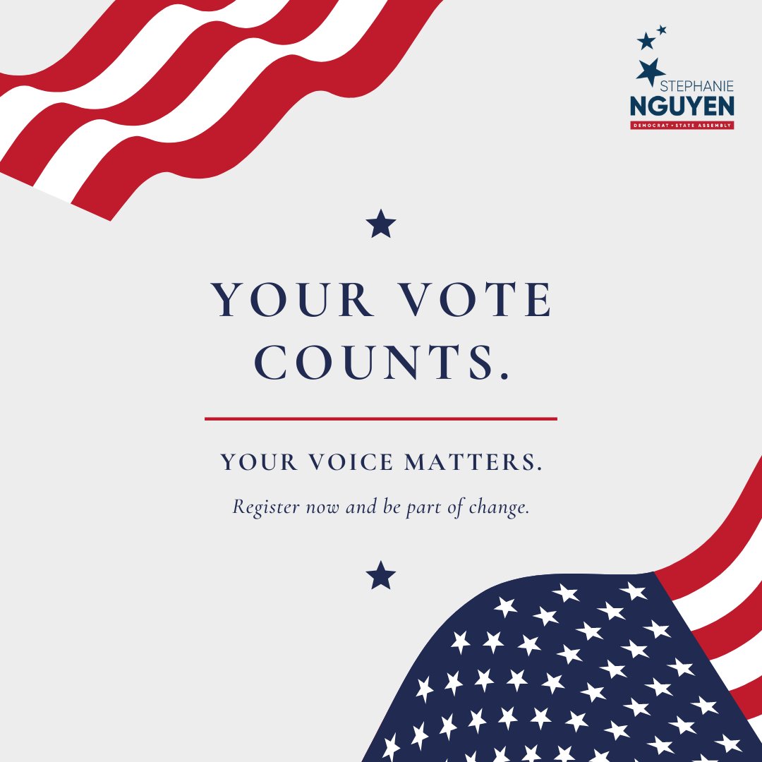 Today is the last day to register to vote! Online registration is accepted till midnight at registertovote.ca.gov or you can visit Sacramento county Elections office to register in-person. Your voice matters! Don’t forget to register!