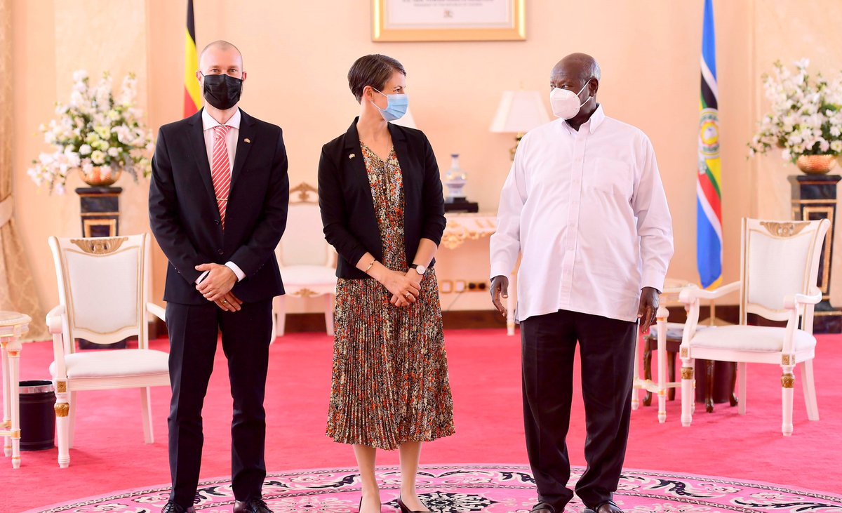 StateHouseUg's tweet image. President @KagutaMuseveni, this afternoon received credentials from the New Danish Ambassador to Uganda, H.E Signe Winding Albjerg. 

"Uganda has enjoyed a good relationship with #Denmark for a long time". - @KagutaMuseveni 
@DKAmbUganda