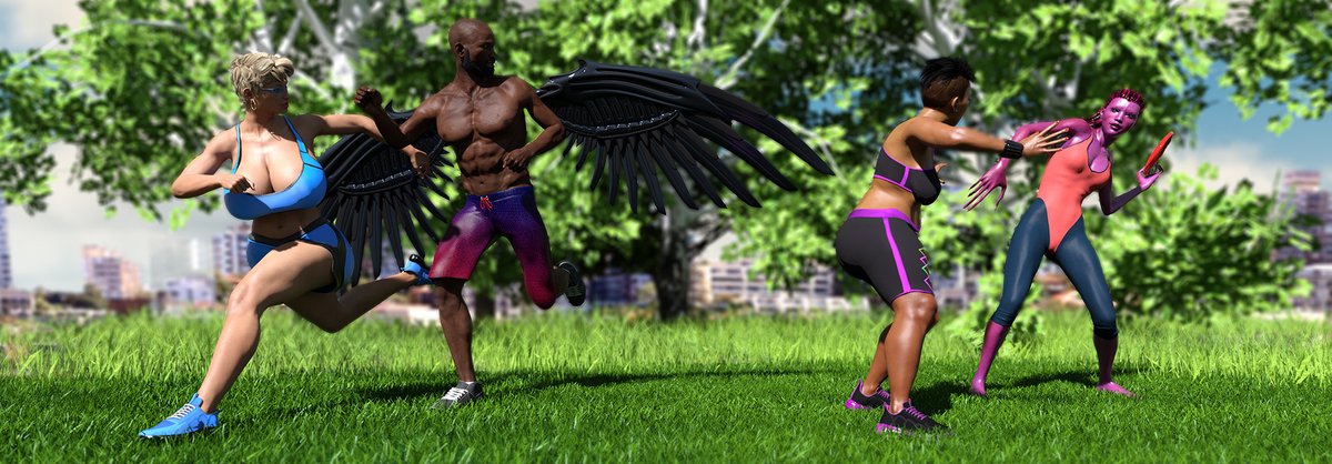 More 🔥🔥🔥 frisbee action in the latest #UnitM. 

unitmcomics.thecomicseries.com/comics/144/?ut…

#comic #comics #webcomic #webcomics #3dcomics #daz3d #dazstudio #3dmodeling #comicfury #comicartist #comicart #comicbook #superh