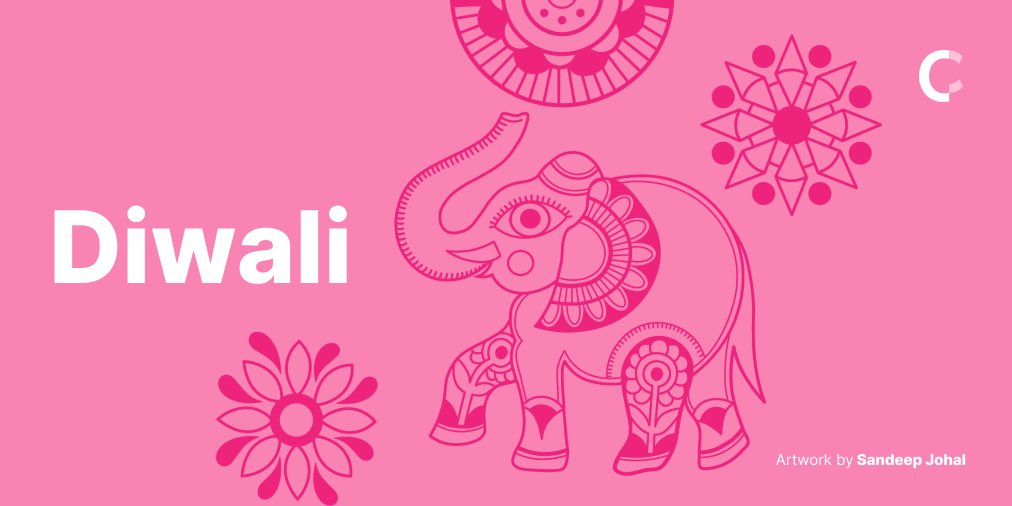 Happy Diwali!
Beautiful card designed by Vancouver artist Sandeep Johal 🪔🪔🪔