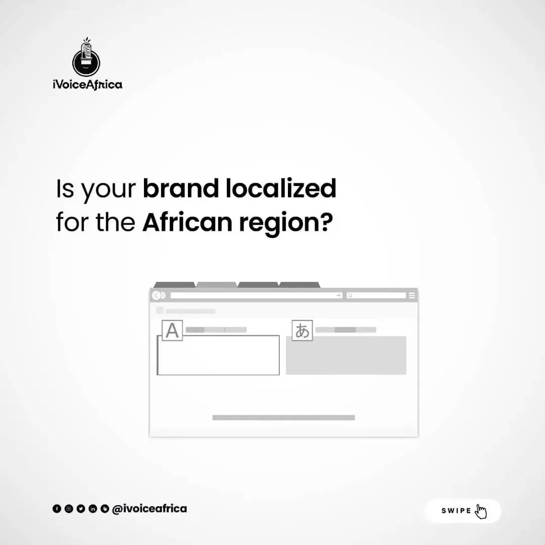 ivoiceafrica's tweet photo. Let #iVoiceAfrica take your content from 0 to 100 with our #contentlocalisation skills and experience gathered over the years.
Visit https://t.co/EEuLupx9WS to get started.
#contentlocalisation #contentcreation #smallbusiness #businessmarketing #smetips #seotips https://t.co/xgA6ZbSmq5