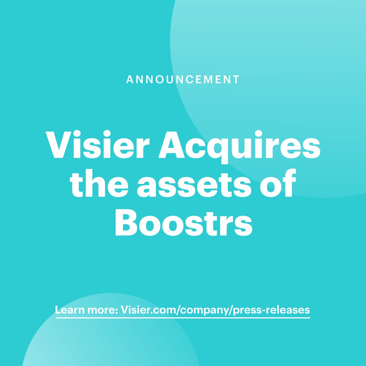 Today, we're excited to announce that Visier has acquired the assets of Boostrs, a robust API-first skills mapping engine 🎉 Read more about the acquisition here: visier.com/press-release/…