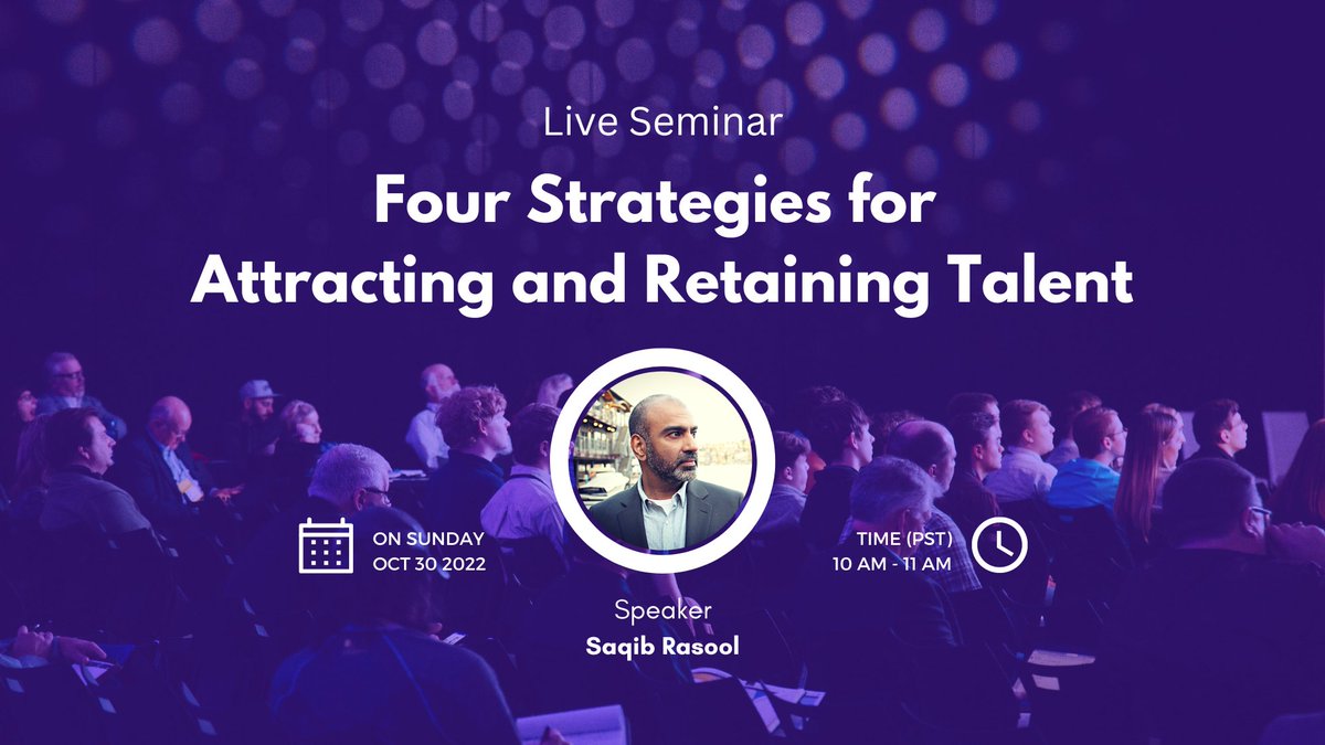 Conceivian's tweet image. Hi all! We will be hosting a seminar on the topic of talent retention and engagement on October 30th, from 10 am to 11 am pacific time. Join us and learn the four foundations for cultivating engaged teams. See details below.

Register here: bit.ly/3DqGq9Z