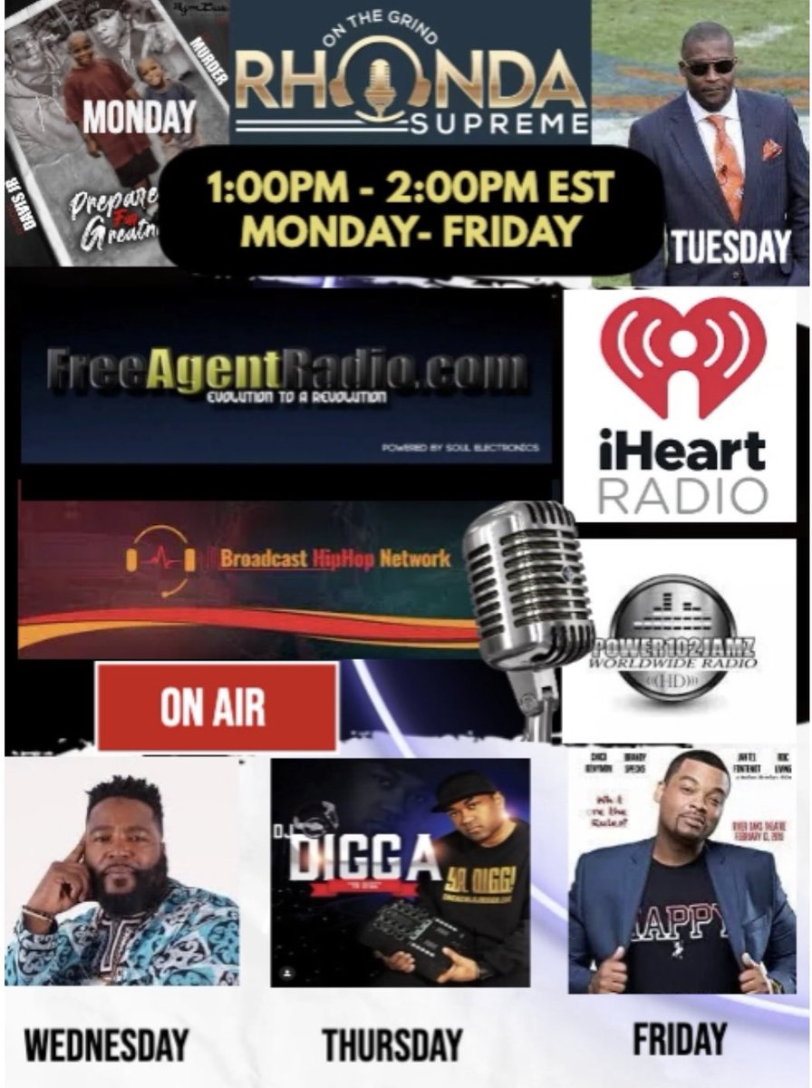 Byron Davis Jr, # 80 Rod Smith, Dr Umar Johnson, DJ Digga, and Actor Chico Benymon. This week on <a href="/freeAgentRadio/">FreeAgentRadio</a> <a href="/Power102Jamz/">S&A Broadcasting</a> <a href="/iHeartRadio/">iHeartRadio</a> #freeAgentRadio #Power102Jamz #iHeartRadio