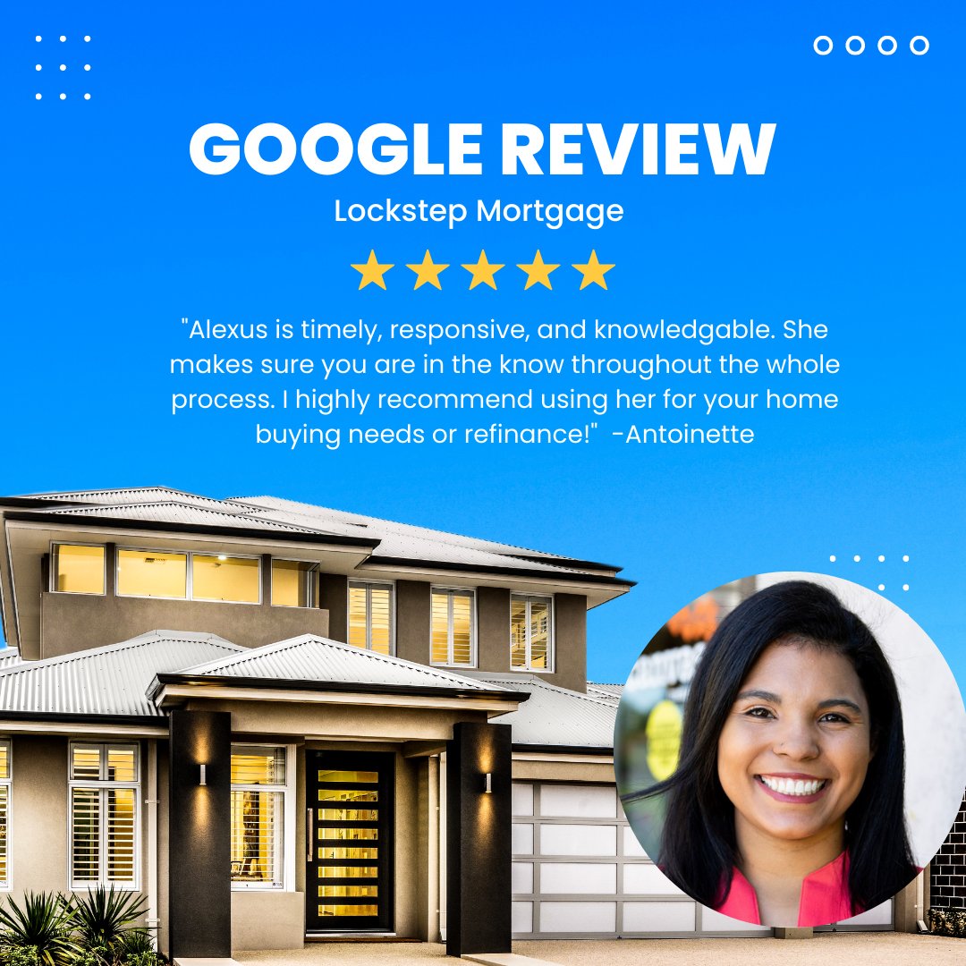 lockstepmtg's tweet photo. Another happy customer courtesy of Alexus!! Thank you Antoinette for your kind words! Congratulations on your new home!!  🥰🤩 https://t.co/VZuxjGJWIg
