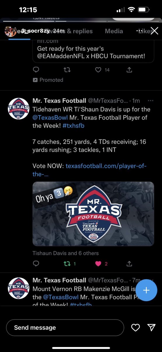 Melvin White tweet media