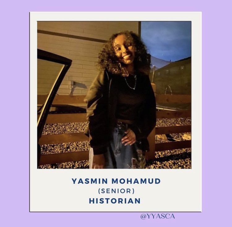 We also introduced Yasmin! She’s a senior and this years’ 2022-2023 historian! In her free time she enjoys reading and listening to music. This year she’s looking forward to going to the Vail invitational and state!