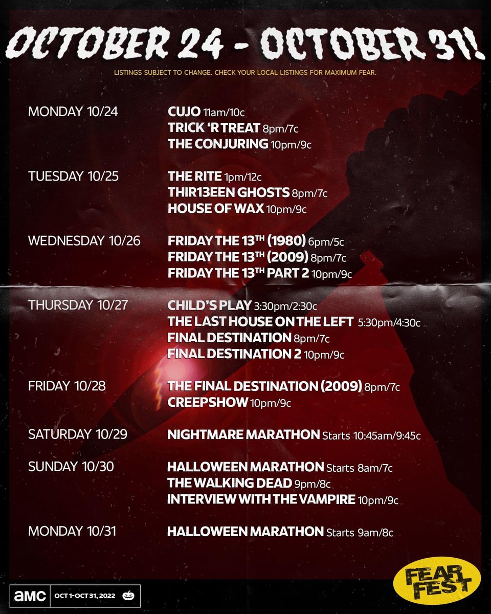 AMCFearFest's tweet photo. Final week of #AMCFearFest! https://t.co/bvEuyPspd0