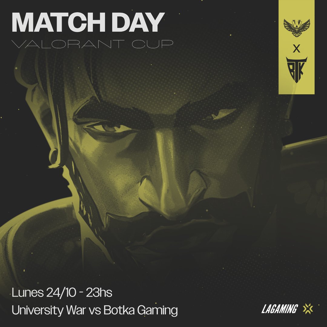 Lagaming0k's tweet photo. El ultimo torneo del 2022!!!
2° Partido University War Vs Botka Gaming
Los Esperamos a todos a Partir de las 23 hs ARG/Chile 21hs Peru por nuestro Canal de Twich!!
https://t.co/3sJPsxlyRe
@UniversityWarG @BTKGamingOK https://t.co/WzfGbz1AVE
