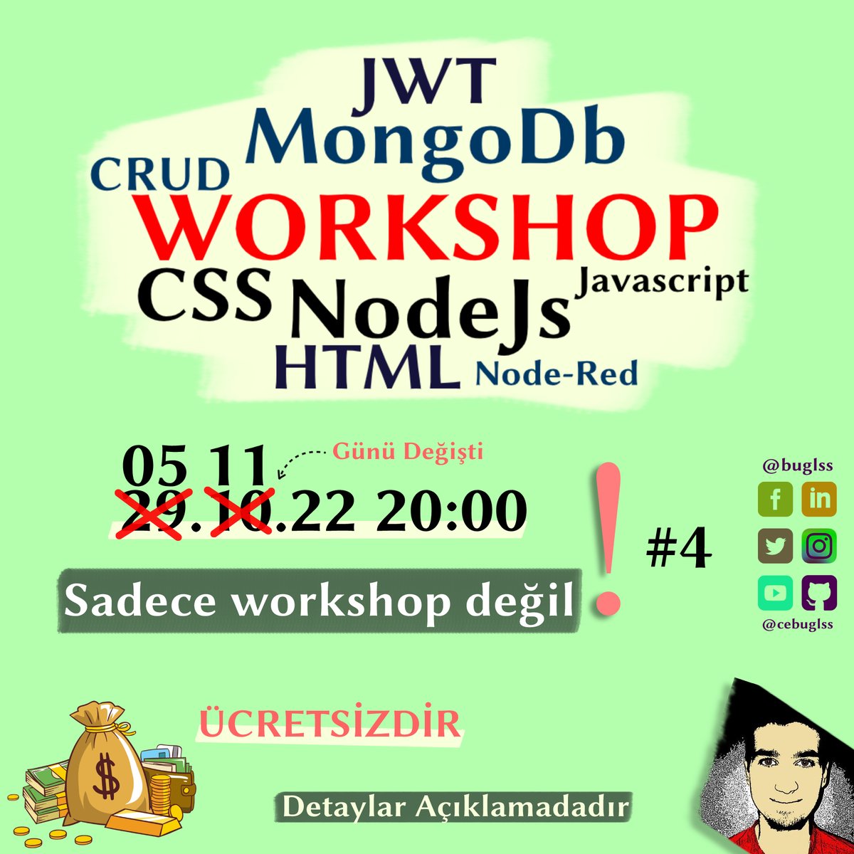 Detaylar youtube canlı yayın açıklamasında...
🔗youtu.be/bfEyosCqa0Q
🏷#nodejs #todoapp #workshop #nodered #html #css #javascript #jwt #auth #crud #rest #api #spa #serverside #browser #http #https #ftp #ssh #git #github #repository #webdeveloper #frontend #backend