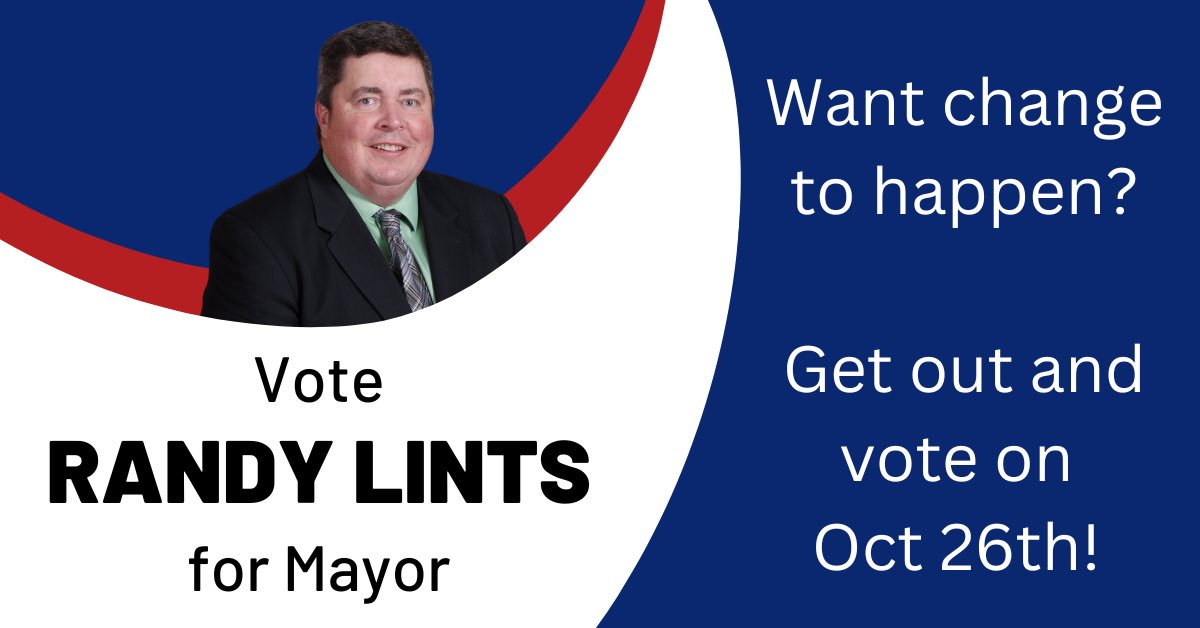 randy_lints's tweet photo. All of the support for me over these past few weeks has been amazing. 

This change can’t happen without each and every one of you, so make sure to vote on Oct 26th! https://t.co/17upNBDmqS