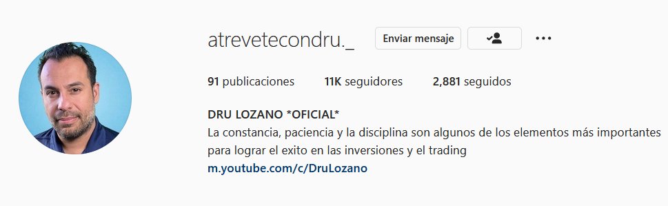 DucciDolcezza's tweet photo. @Atrevetecondru Hola Dru, esta cuenta de Instagram también es tuya? el nombre finaliza con punto y guion. Con tanto scam suelto prefiero confirmar. https://t.co/Dr6qeK4bWR