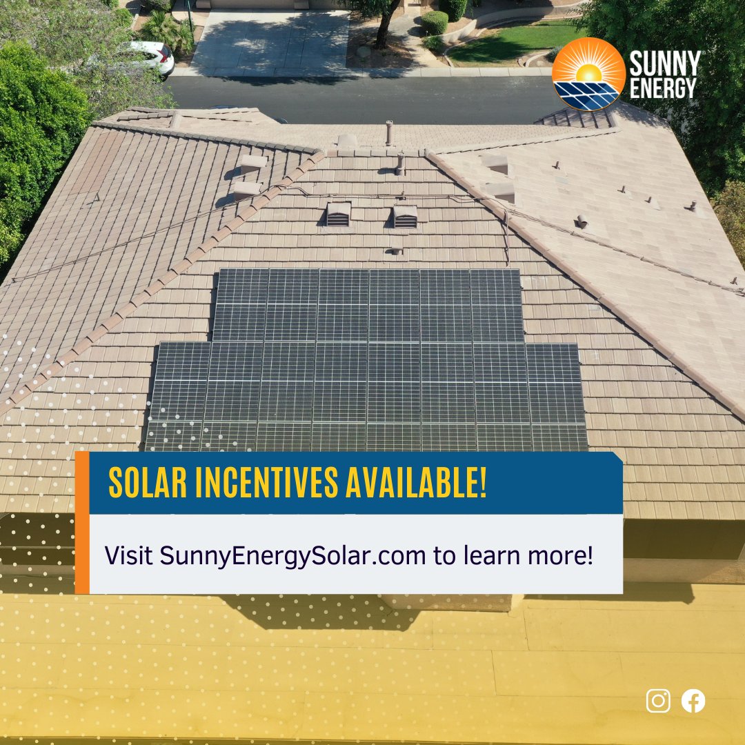 SunnyEnergyNow's tweet photo. There are many incentives when going solar! Check out what incentives are available to you by visiting:  https://t.co/uEerlzIc8y https://t.co/JByCy8AgsX