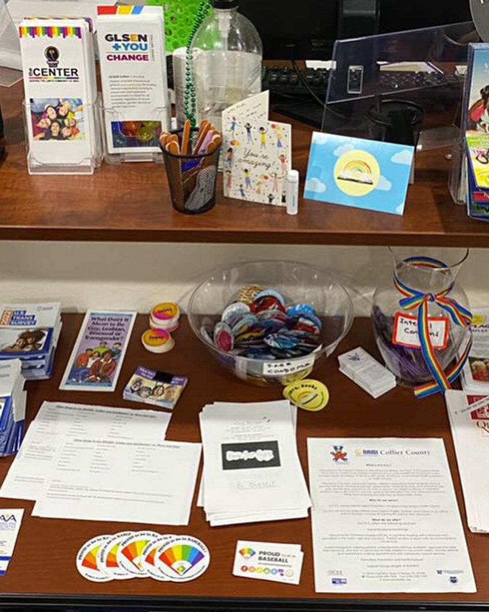 ProudBaseball's tweet photo. We have more people excited about #proudtobeinbaseball -this one’s from our friends at the Naples Pride Center in Southwest Florida. Thank you Sue for sharing! #naplesflorida #floridalgbt #lgbtq #baseball #naplespride #resources #communitycenter https://t.co/oga4XLI4yg