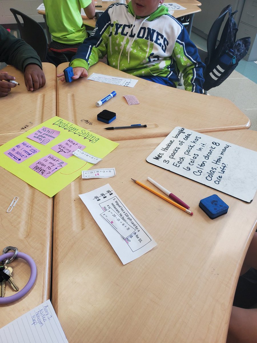 HookedonMath's tweet photo. Had a great time on Friday with some cool 5th graders working on problem solving. #Lex1Math #smallgroupsuccess #postitnoteshelp https://t.co/mIfdvMtKIP