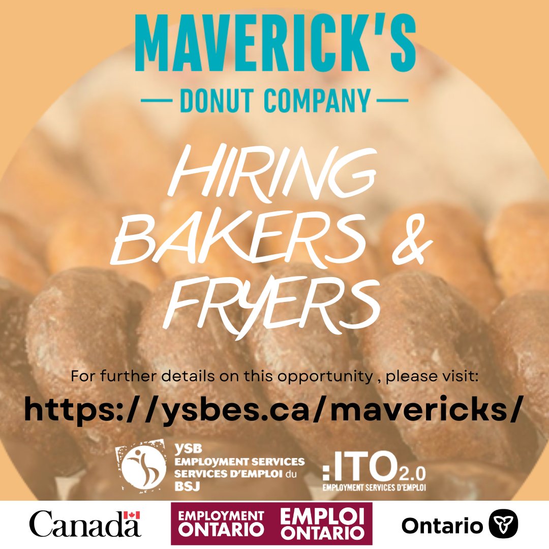 Employment Services (@ysbes_ottawa) on Twitter photo Mavericks Alta Vista is Hiring!
To apply to this opportunity, please call 613.236.8244 or email ysbesreception@ysb.ca and speak with one of our Employment Consultants.
#work #resume #jobsinottawa #ottawa #ONjobs #ottawajobs #careergoals #jobs #employment #resumehelp Mavericks Alta Vista is Hiring!
To apply to this opportunity, please call 613.236.8244 or email ysbesreception@ysb.ca and speak with one of our Employment Consultants.
#work #resume #jobsinottawa #ottawa #ONjobs #ottawajobs #careergoals #jobs #employment #resumehelp