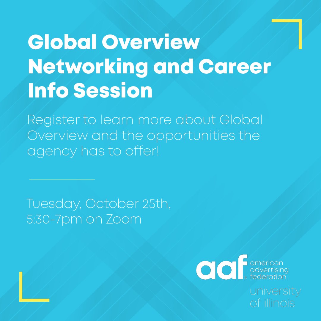 AAFIllinois's tweet photo. Join us tomorrow for global overview networking &amp; career info session! There will be opportunities to learn about global overview and what they have to offer. Register through the link: https://t.co/VIMcO8RXuQ https://t.co/xUibcmEauN