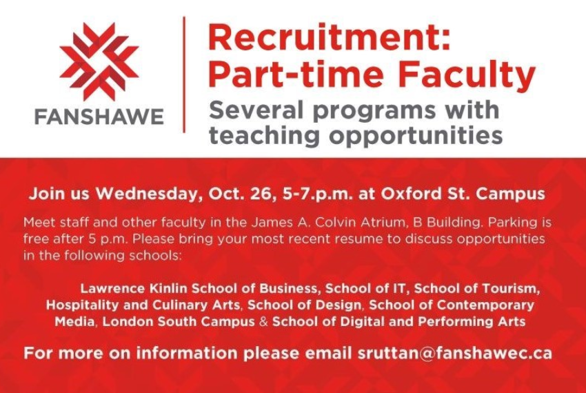 Are you looking for a new professional opportunity? #KinlinBiz is currently recruiting for part-time teaching positions. Bring your resume and learn more at our Part-time Faculty Recruitment Event on Wednesday, October 26 from 5-7 p.m. at the Oxford Street Campus.