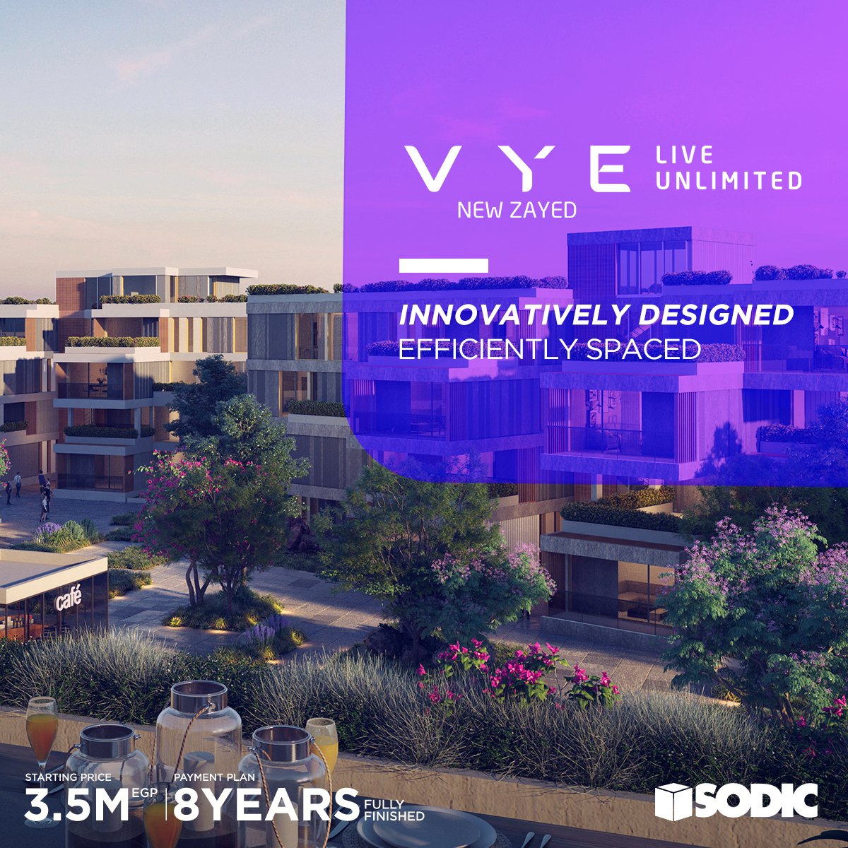 SODICRealEstate's tweet photo. Make the most out of every square metre at VYE's innovatively designed, efficiently spaced apartments, all with spectacular views and spacious terraces. Book your fully finished apartment now.
 
#SODIC
#VYE
 
Tax Registration Number: 212-168-002 https://t.co/A78IDAKkgH