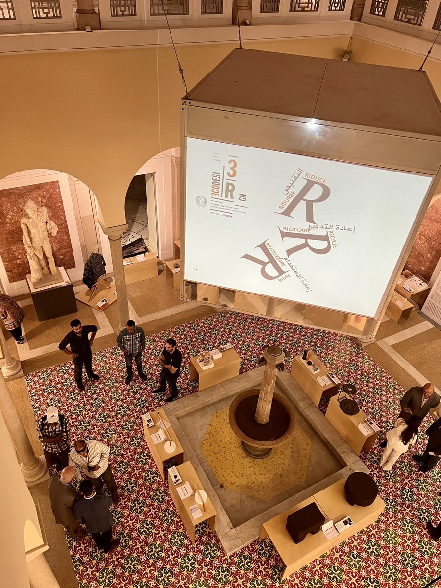 ItalyinLibya's tweet photo. 📣🇮🇹🇱🇾 - Today Amb. @giuseppbuccino opened "#3CODESIGN 3R - Reduce, Recycle, Reuse"♻️🖼️, exhibition promoted by @ItalyMFA and curated by Arch. S. Annicchiarico.

It will be open to the public at Museum of Libya (Tripoli)📍until October 31 🗓️ Next stop ➡️ Benghazi 🇱🇾 https://t.co/QNtK190A6b