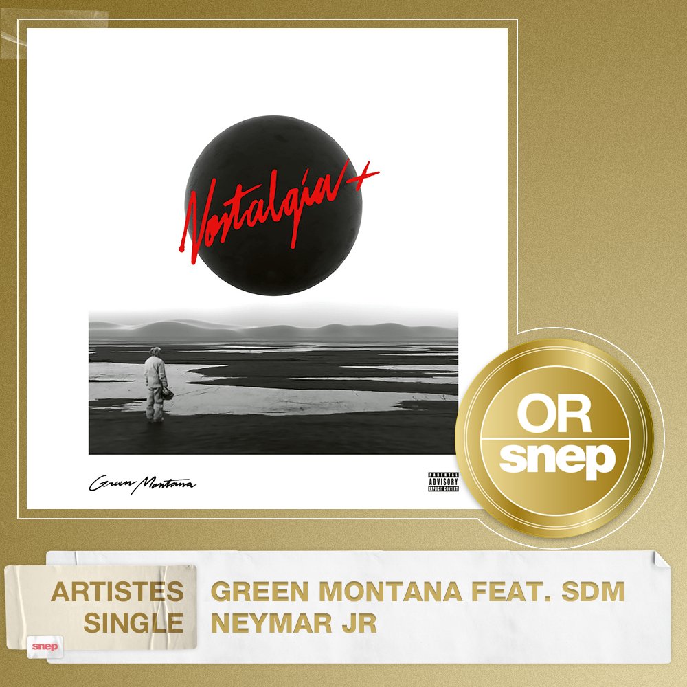 Le titre « Neymar Jr » de Green Montana &amp; SDM est certifié Single Or ! 📀

15 000 000 équivalents streams 🎧

Bravo ! 👏