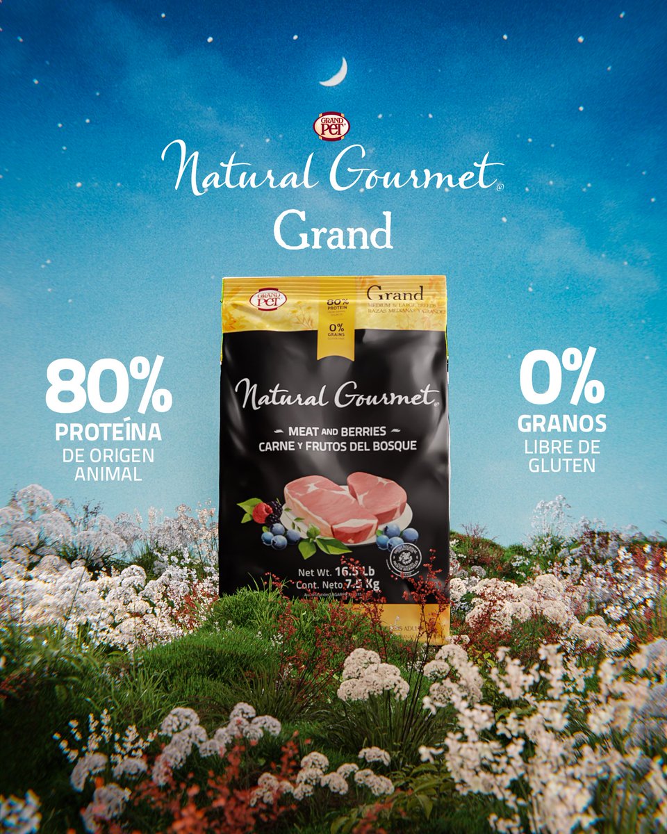 GrandPetMX's tweet photo. 80% de proteína de origen animal 🔝
0% granos, libre de gluten 🔝

Tu 🐩 se merece lo mejor y lo mejor es Natural Gourmet 🍖

Encuéntralo en @PetcoMexico https://t.co/xnIkB43Xnd