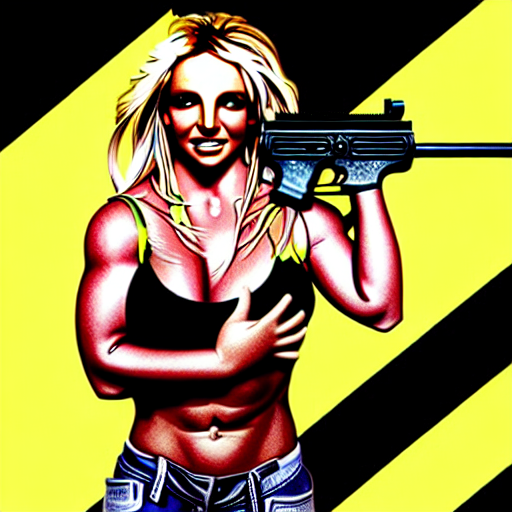 Thanks @Eminem for altering the #future of #AI!  The prompt words were britney-spears-holding-an-assault-rifle<a class="tags" target="_blank" title="On Twitter" href="/?out=eyJ0eXAiOiJKV1QiLCJhbGciOiJIUzUxMiJ9.eyJpYXQiOjE3MjU1OTk2MzksImlzcyI6InR3cG9ybnN0YXJzLmNvbSIsIm5iZiI6MTcyNTU5OTYzOSwiZXhwIjoxNzU3MTM1NjM5LCJyZWRpcmVjdF91cmwiOiJodHRwczovL3R3aXR0ZXIuY29tL0VtaW5lbSJ9.dWWRB_3aZfU1iQrSkcKOVRlNcY6xxTTqcOp1DdEaODmIilnvVAhgF4UctRMOqA3uYYTGi8Oj3cJk9viX80sZzw">@Eminem</a><a href="/tag/future"class="tags">#future</a><a href="/tag/ai"class="tags">#AI</a><a href="/tag/britneyspears"class="tags"><span>#britneyspears</span></a><a href="/tag/aiartcommunity"class="tags"><span>#aiartcommunity</span></a><a href="/tag/aiartworks"class="tags"><span>#aiartworks</span></a>