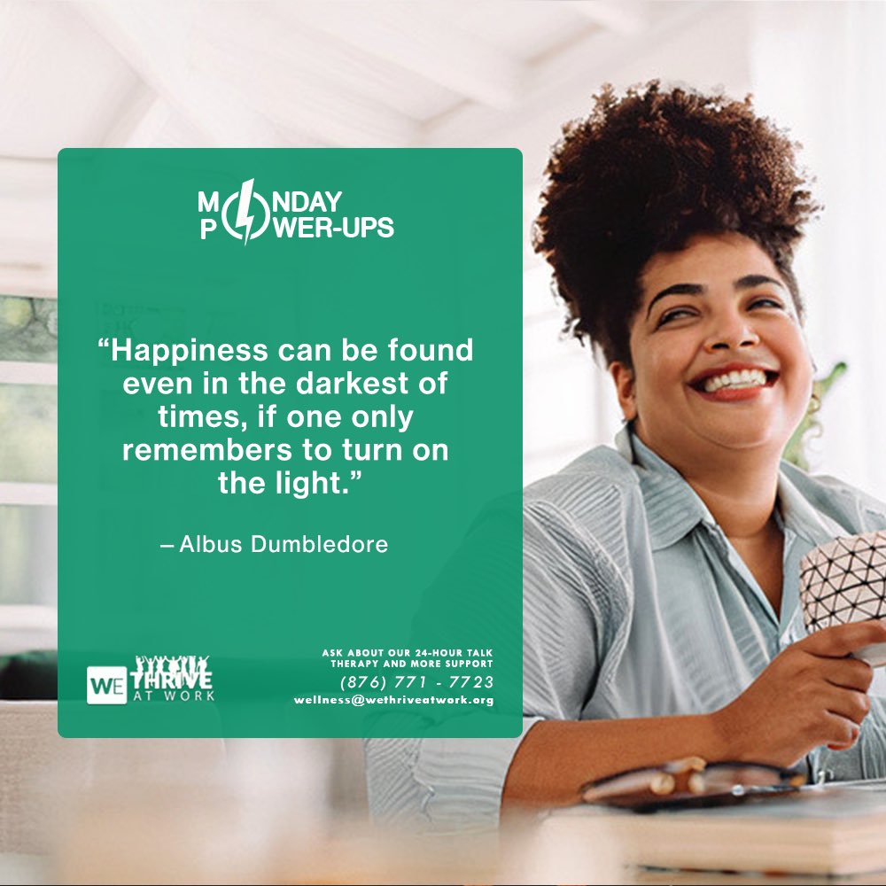 Happy Monday! Let’s enjoy a week of “great fullness” with gratitude! You can anticipate that obstacles will come your way this week, however, you can learn to adjust or adapt to your situation and live happily with a positive mindset.

#MondayPowerups
#WeThriveAtWork