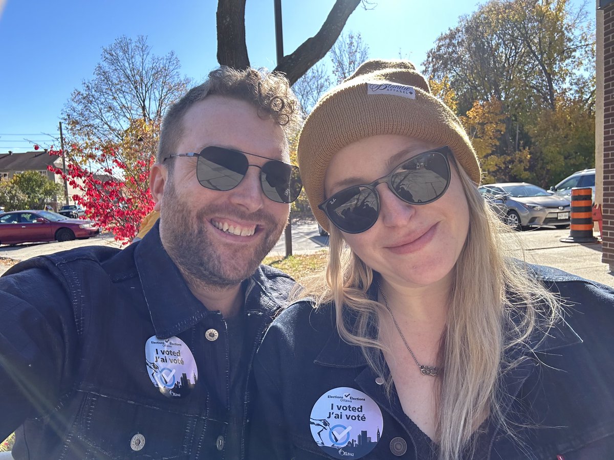 jesskovar's tweet photo. It’s a beautiful day to vote! @cmckenney #OttawaVotes #ottawaelection https://t.co/xFj72gMPUA