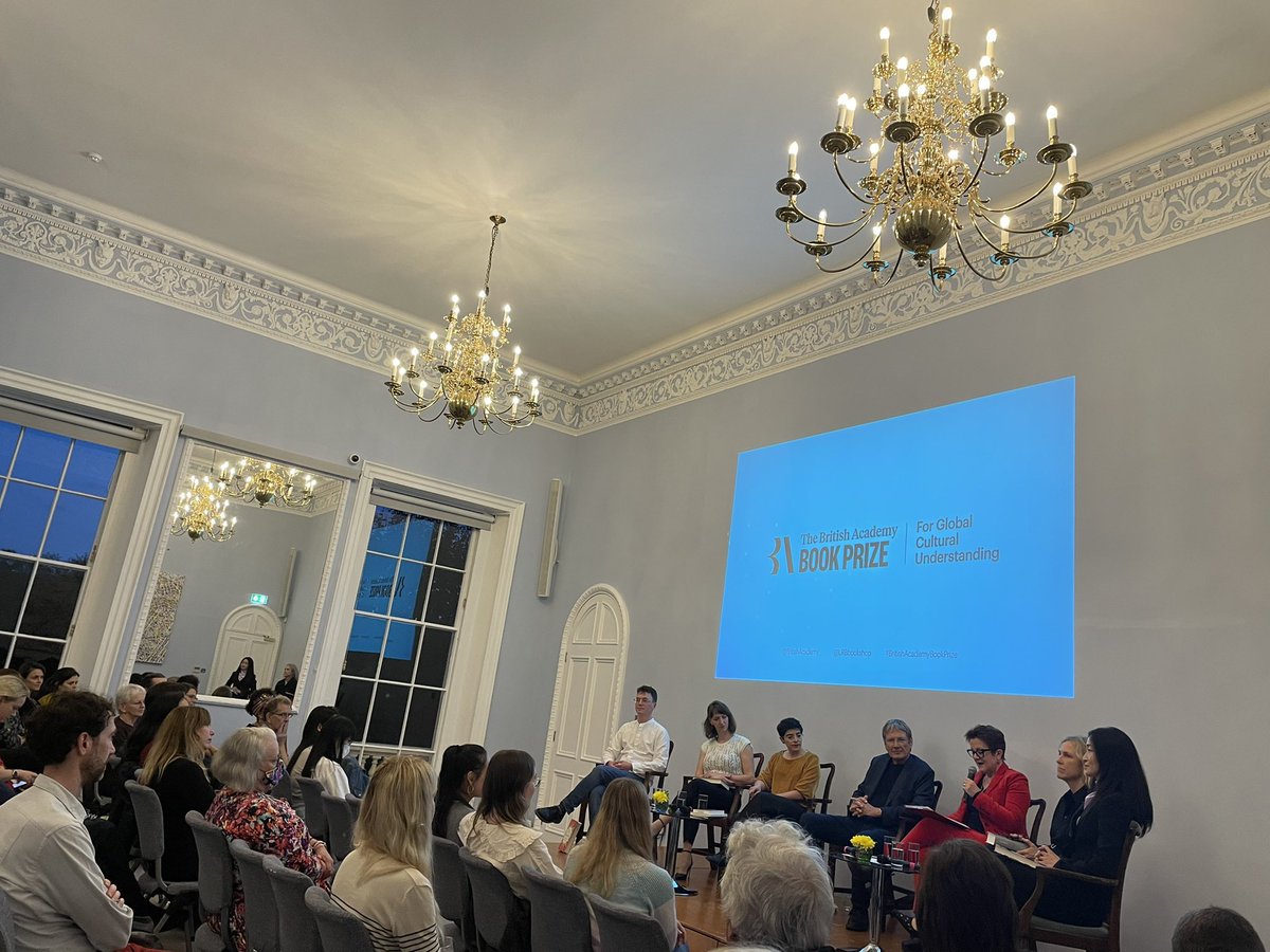 A_Eltman's tweet photo. What an array of topics covered by the finalists of the #BritishAcademyBookPrize for Global Cultural Understanding lecture tonight - showcasing how #humanities enrich the world in 21 century https://t.co/LF2u2euebU
