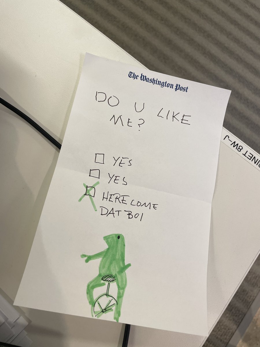Discovered in the newsroom today