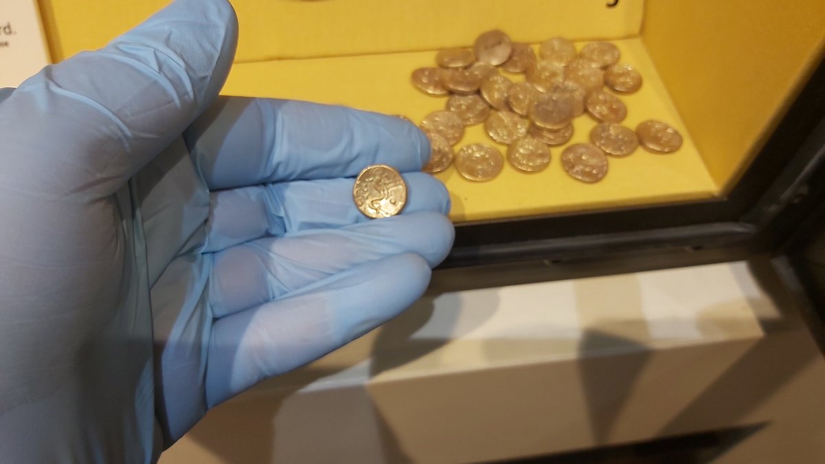 Lynn_Museum's tweet photo. Final #BehindTheScene touches today for our new exhibition, Hoards, Archaeological Treasures from West Norfolk. Opens tomorrow for half term and runs for a year. https://t.co/KKLBrEVsiS