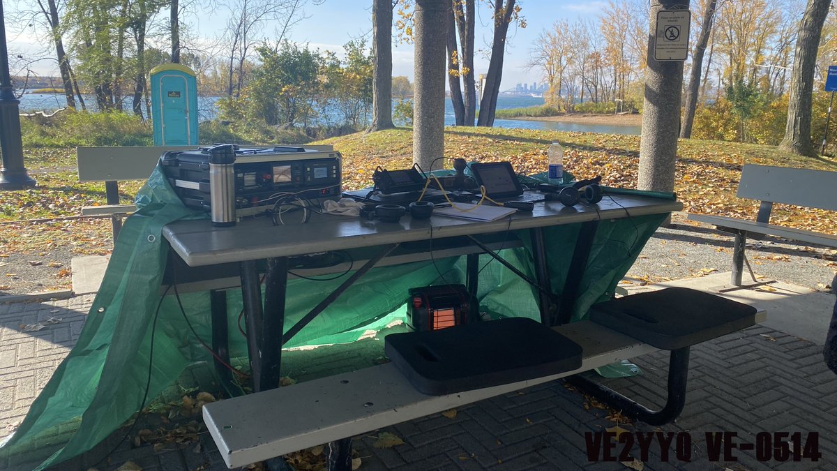 ve2yyq's tweet photo. Special Dual Operator with #VE2IMQ thanks to all P2P and Hunters.
Parc de I'Ile-Charron Provincial Park, QC, CN
96-CONTACTS 2022-10-21 (activated)
#MrHeater #POTA #ParksOnTheAir #VE_0514 #10M #15M #20M #40M #HAMRS #QRP #HF #HamRadio #RadioAmateur #OffGridComm https://t.co/pU8SZmyQjD