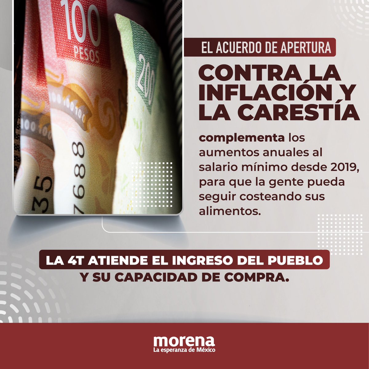 A pesar de que el mundo vive una de sus peores crisis económicas, el gobierno de la Cuarta Transformación ha bajado la inflación para cuidar la economía familiar de las y los mexicanos.🇲🇽