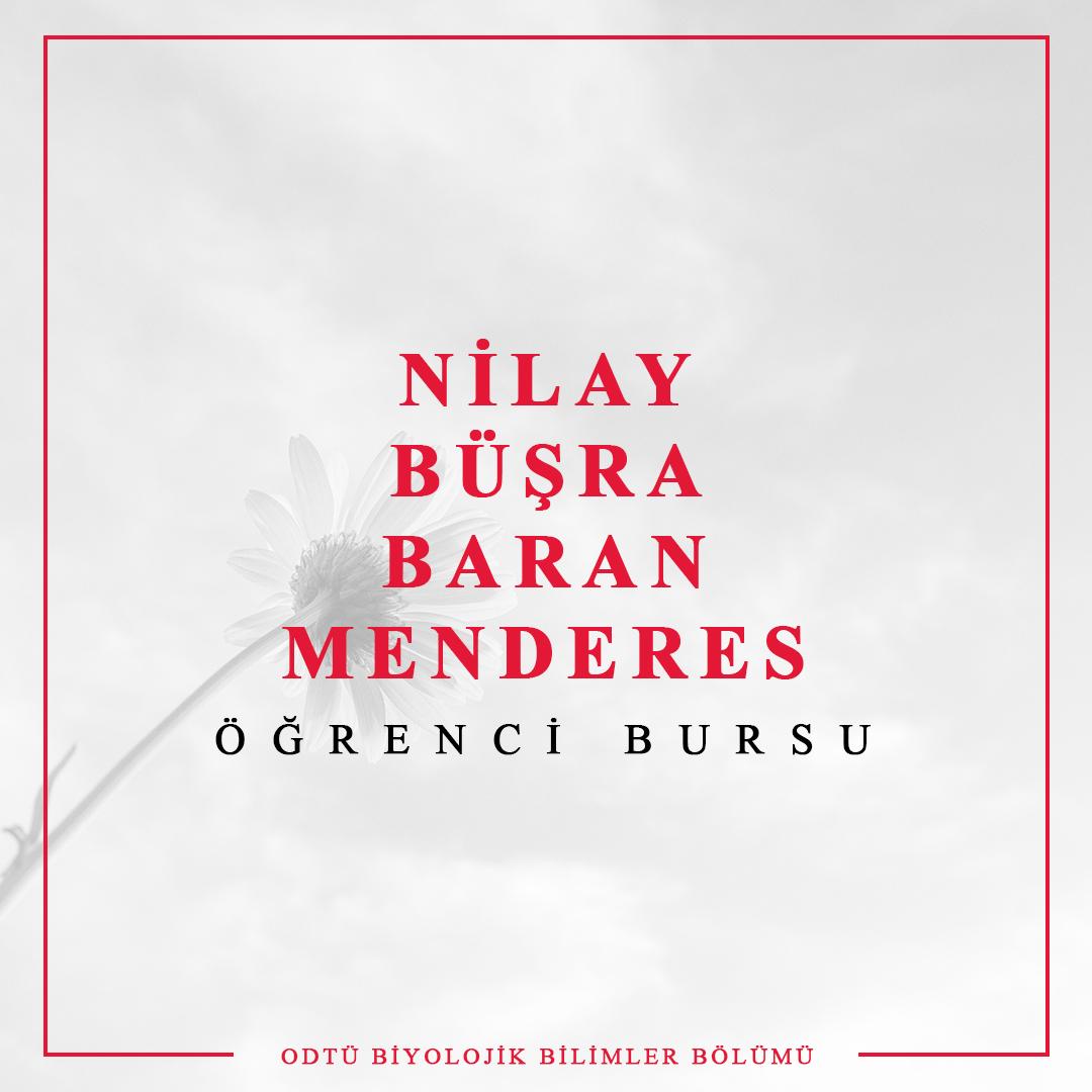 metubiosci's tweet photo. [1] Biyolojik Bilimler Bölümü bileşenleri olarak kaybettiğimiz öğrencilerimiz adına ODTÜ Geliştirme Vakfı aracılığıyla oluşturulan Nilay-Büşra-Baran-Menderes öğrenci bursunu duyurmak ve desteklerinizle bu bursu büyütmek istiyoruz. https://t.co/by9IRnFzcU