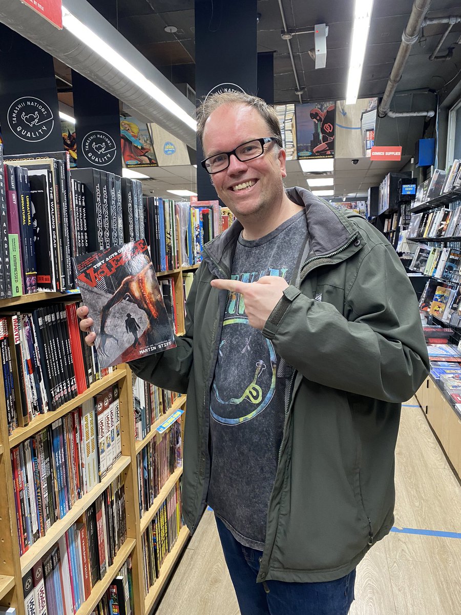 martinstiff's tweet photo. File this under: completely blown away. Popped into @MidtownComics in Times Square NY and they only had Tiny Acts of Violence on the shelf! They even let me sign a copy. Absolutely made my day. https://t.co/DeaEDbjRDH
