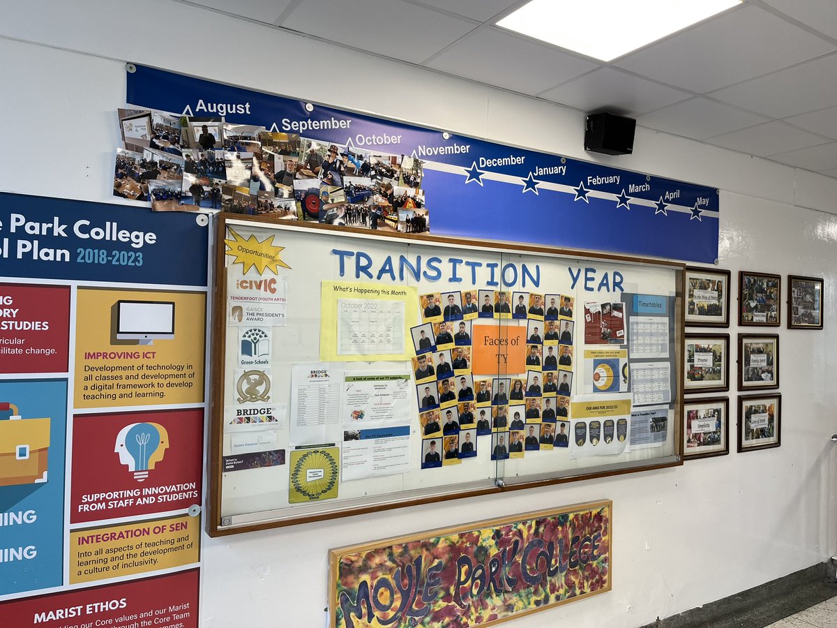 TYMoylePark's tweet photo. The TY photo timeline above our TY wall is really starting to come together as we celebrate the highlights of our first term @moylepark https://t.co/WFsqATRkQC
