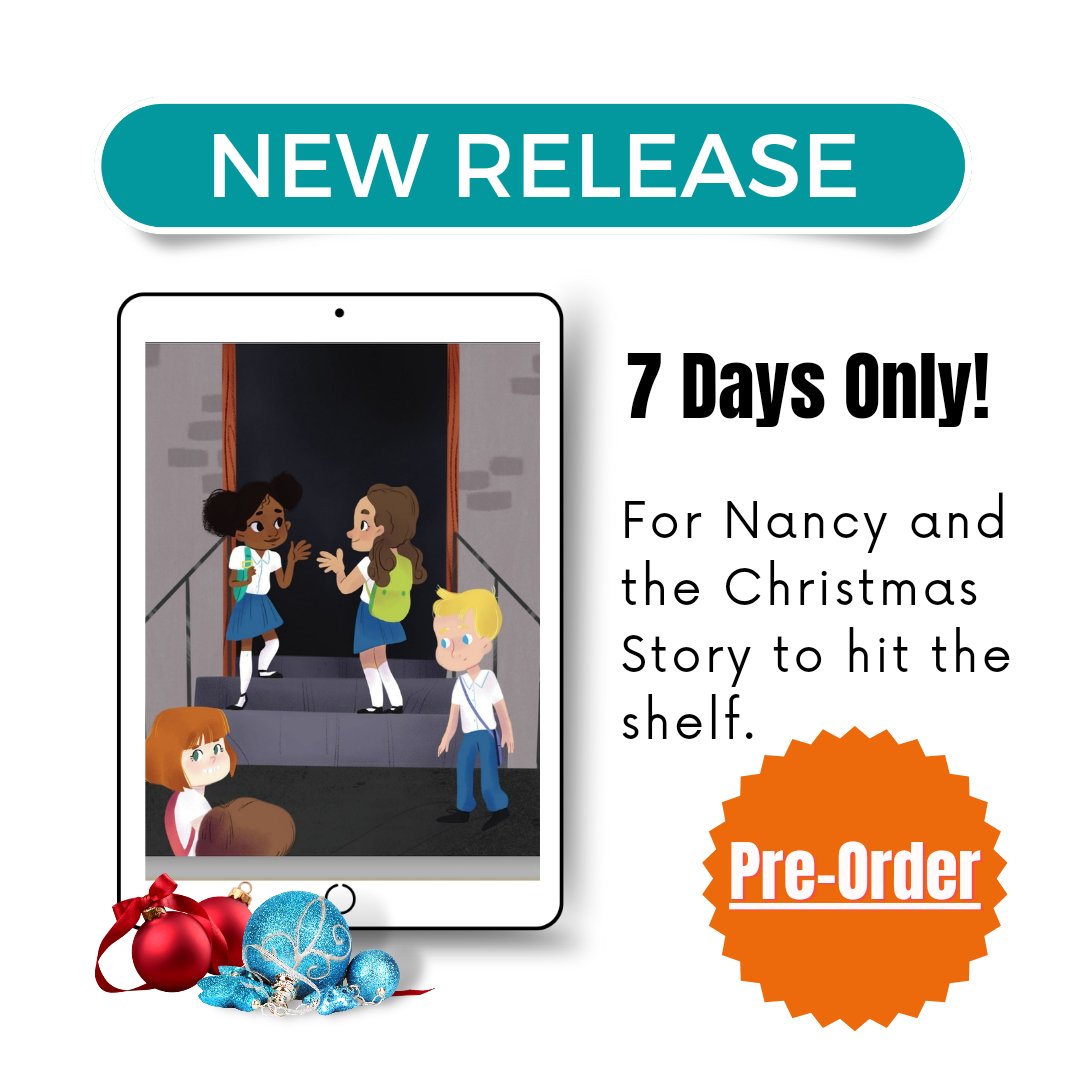 PamelaMalu1's tweet photo. Only 7 day remain before Nancy and the Christmas Story hits the shelf. If you haven't done so, follow the link below to learn more. https://t.co/Q6PrK00GPj
#writingcommunity #readingforkids #bookblogger #bookrelease #bookarc #bookreview #bookrecommendations #writerlift https://t.co/gCMjDtZAcN