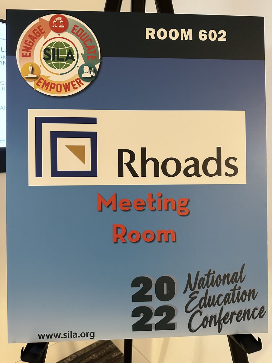 RhoadsPCRM's tweet photo. We are here at @SILA_News 2022 #SILA2022 National Education Conference! Beautiful day here in Seattle!
 
If you are at conference, come visit the team at the Rhoads booth (Booth #1)
 
Looking forward to some amazing learnings! https://t.co/S8EYOqOh98