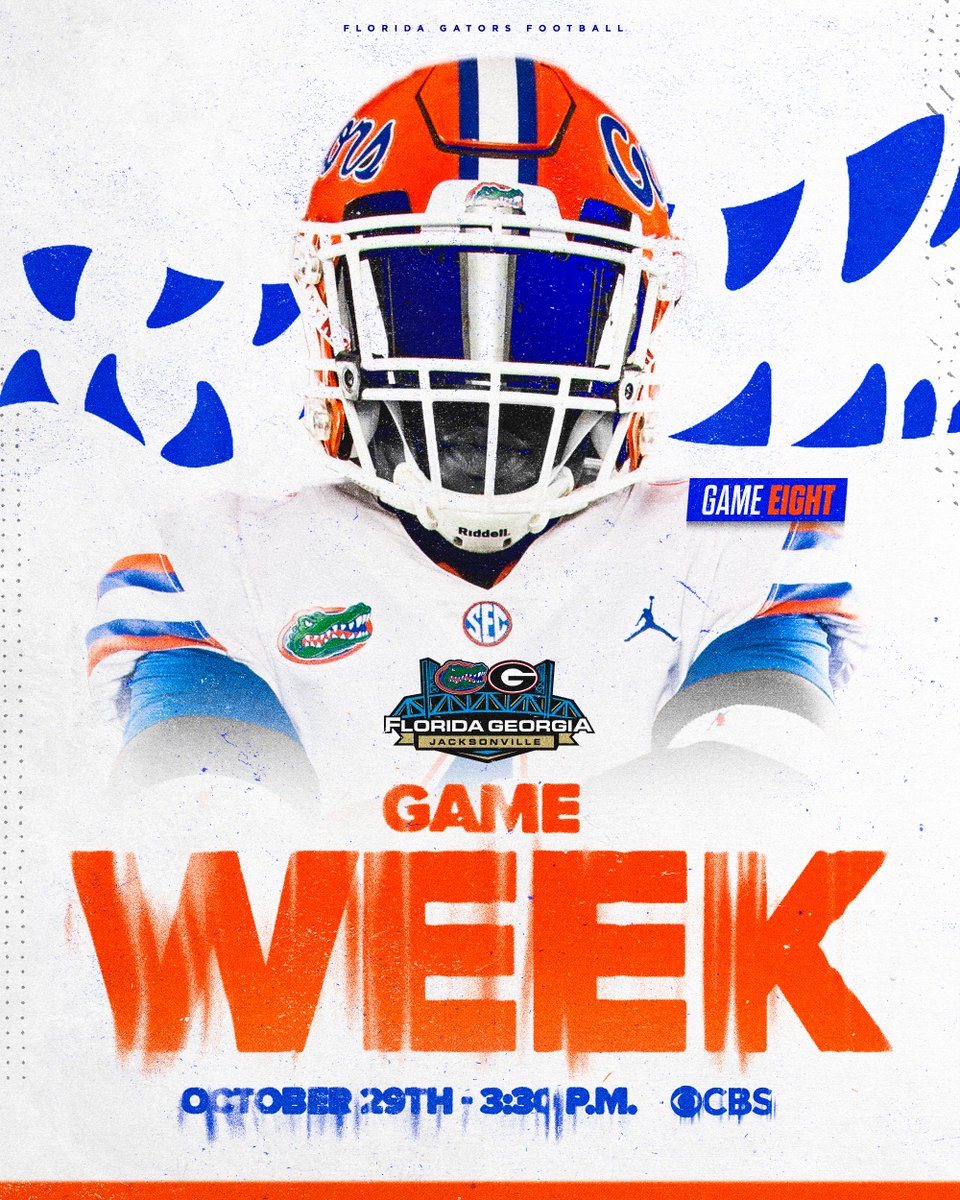 GatorsFB's tweet photo. Florida-Georgia week is upon us.🐊 https://t.co/wHWVHW5J0J
