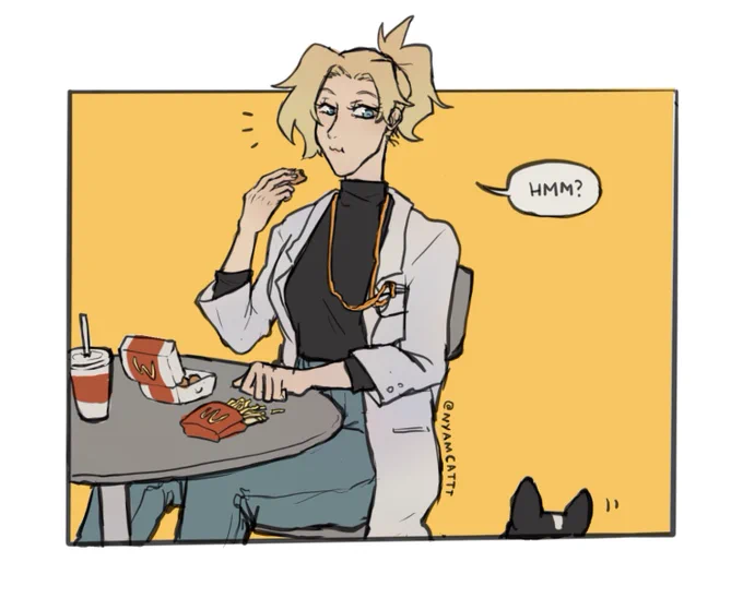 i love that there's a voiceline about how mercy fed sojourn's dog random things on overwatch base 