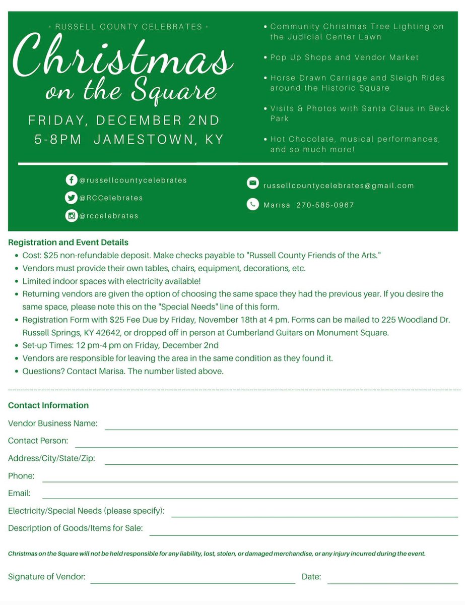 RCCelebrates's tweet photo. Want to set up a table, tent, or booth this year? Print off a Vendor Form and get registered, today! https://t.co/vCk0I4sXvC
