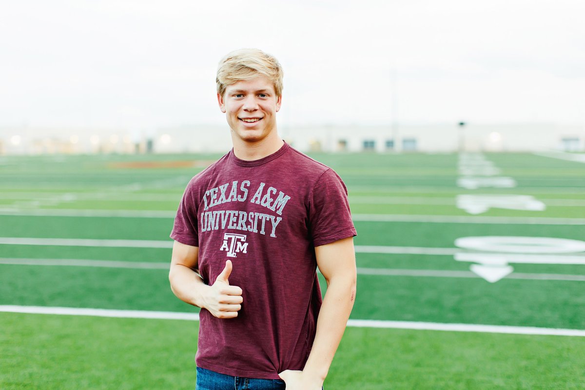 It’s official! Boston received his acceptance into <a href="/TAMU/">Texas A&M University</a>! He is super stoked as A&amp;M was the only school he has wanted to go to. His hard work over these past 4 yrs has paid off and we are so very proud. Gig’Em! Fightin’ Texas Aggie C/O 2027
Photo-Lauren Clark Photography