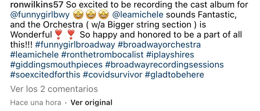 🚨 the funny girl album is being recorded #leamichele